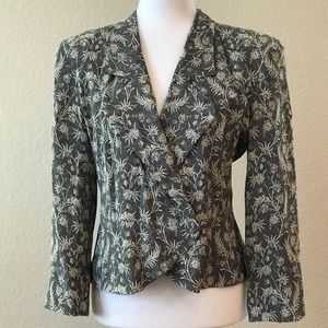 Cute Black and Tan Print Jacket
